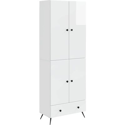 Juego De Armarios 2 Uds. Blanco Brillante Madera De Ingeniería Vidaxl Juego De Armarios 2 Uds. Blanco Brillante Madera De Ingeniería Vidaxl