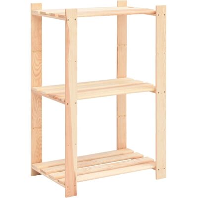 Vidaxl - Estantería Almacenaje 3 Niveles Madera Pino Maciza 150 Kg Vidaxl - Estantería Almacenaje 3 Niveles Madera Pino Maciza 150 Kg