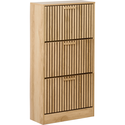 BELIANI Armario Zapatero 3 Compartimentos Mdf De Madera De Pino Patas Madera Clara Lynwood BELIANI Armario Zapatero 3 Compartimentos Mdf De Madera De Pino Patas Madera Clara Lynwood