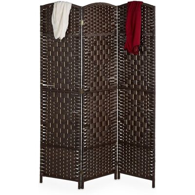 Relaxdays Biombo 3 Paneles, 170 X 120 Cm Aprox., Separador Ambientes Plegable, Madera Y Cuerda De Papel, Marrón Relaxdays Biombo 3 Paneles, 170 X 120 Cm Aprox., Separador Ambientes Plegable, Madera Y Cuerda De Papel, Marrón