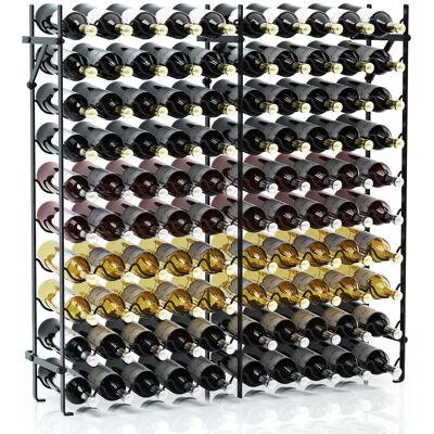 NORTHIX Botellero Metalico De 10 Niveles Para 100 Botellas Color Negro 211171182 NORTHIX Botellero Metalico De 10 Niveles Para 100 Botellas Color Negro 211171182