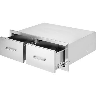 Vevor - Cajonera De Acero Inoxidable Doble Horizontal 75 X 50 X 25 Cm Cajonera De Cocina Cajón Para Barbacoa Cajonera Para Cocina Armario De Cajones Cajón Barbacoa Vevor - Cajonera De Acero Inoxidable Doble Horizontal 75 X 50 X 25 Cm Cajonera De Cocina Cajón Para Barbacoa Cajonera Para Cocina Armario De Cajones Cajón Barbacoa