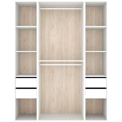 DKT Vestidor Sofia 4 Cajones Y Trasera Reversible En Blanco/natural, 204.5cm(alto) 159cm(ancho) 45cm(fondo). DKT Vestidor Sofia 4 Cajones Y Trasera Reversible En Blanco/natural, 204.5cm(alto) 159cm(ancho) 45cm(fondo).