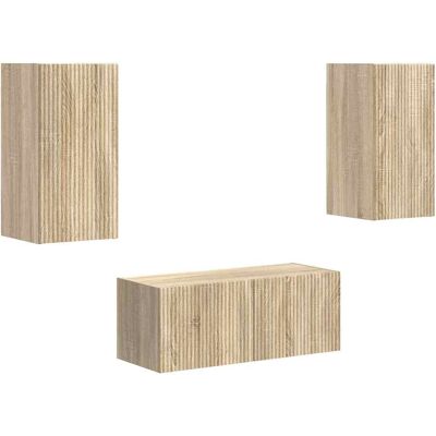 Conjunto De Mueble De Tv 2 Uds. Roble Sonoma Vidaxl Conjunto De Mueble De Tv 2 Uds. Roble Sonoma Vidaxl