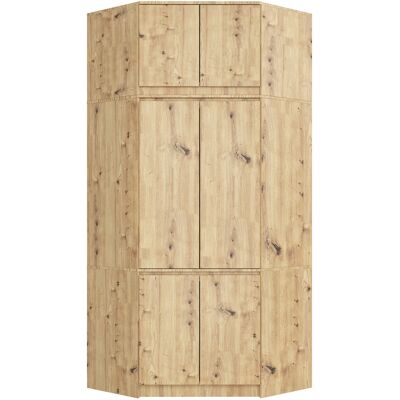 Armario esquino Akord S100 - 6 puertas, 9 estantes - Roble Artisan Armario esquino Akord S100 - 6 puertas, 9 estantes - Roble Artisan