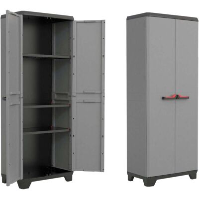 Armario De Resina Con 2 Puertas Y 3 Estantes Regulables Basic Stilo Alto Keter Armario De Resina Con 2 Puertas Y 3 Estantes Regulables Basic Stilo Alto Keter