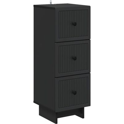 Cajonera Negro 33 X 34,5 X 90 Cm Madera De Ingeniería Vidaxl Cajonera Negro 33 X 34,5 X 90 Cm Madera De Ingeniería Vidaxl