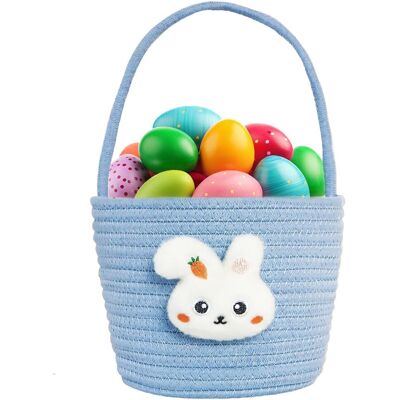 JSSEVN Bolsas De Cesta De Pascua Con Forma De Conejito Con Asa, Cubos De Búsqueda De Huevos De Cuerda De Algodón Con Diseño De Conejo, Bolsa Portátil Para Guardar Dulces, Regalos JSSEVN Bolsas De Cesta De Pascua Con Forma De Conejito Con Asa, Cubos De Búsqueda De Huevos De Cuerda De Algodón Con Diseño De Conejo, Bolsa Portátil Para Guardar Dulces, Regalos