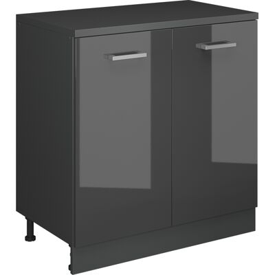 Armario De Ampliación Rion, Antracita Alto Brillo/antracita, 80 X 46 Cm Sin Inclinación Con 2 Puertas, Vicco Armario De Ampliación Rion, Antracita Alto Brillo/antracita, 80 X 46 Cm Sin Inclinación Con 2 Puertas, Vicco