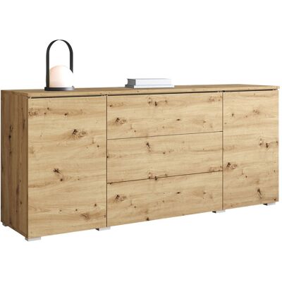 Mobilier1 - Cómoda Sarasota 142, Roble Artisan, Con Cajones Y Puertas, Número De Cajones: 0, 66x150x40cm Mobilier1 - Cómoda Sarasota 142, Roble Artisan, Con Cajones Y Puertas, Número De Cajones: 0, 66x150x40cm