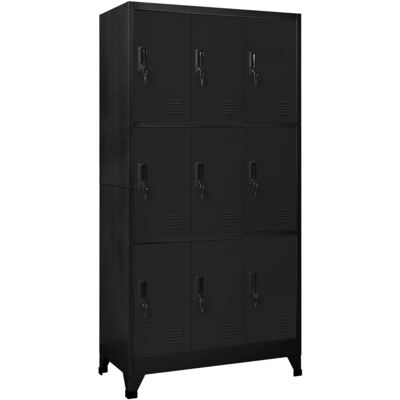 Vidaxl - Taquilla De Acero Negro 90x45x180 Cm Vidaxl - Taquilla De Acero Negro 90x45x180 Cm