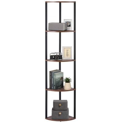 OEM Estante De Esquina 5 Niveles Con Luz Led 29,5x29,5x162,6 Cm Estantería De Esquina Con Marco De Metal Estantes De Madera Librería De Almacenamiento Para Dormitorio, Sala De Estar, Oficina OEM Estante De Esquina 5 Niveles Con Luz Led 29,5x29,5x162,6 Cm Estantería De Esquina Con Marco De Metal Estantes De Madera Librería De Almacenamiento Para Dormitorio, Sala De Estar, Oficina