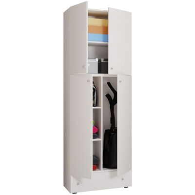 Armario de limpieza VCM Lona XXL - Blanco - Duradero y elegante Armario de limpieza VCM Lona XXL - Blanco - Duradero y elegante