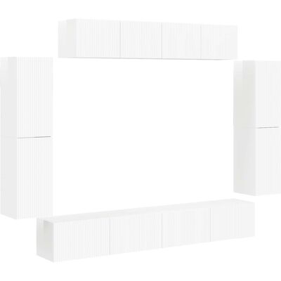 Mueble De Tv 8 Uds. Brillante Vidaxl Mueble De Tv 8 Uds. Brillante Vidaxl