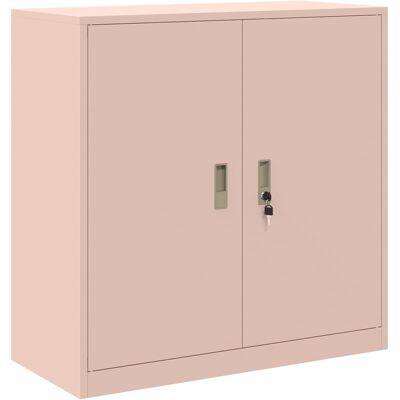 Armario De Almacenamiento Rosa 90 X 40 X 90 Cm Acero Vidaxl Armario De Almacenamiento Rosa 90 X 40 X 90 Cm Acero Vidaxl
