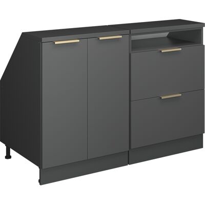 Conjunto De Armarios Para Techo Inclinado Rion, Antracita-oro, 120 Cm Lote De 2 Carcasas De Armario 60 Cm De Profundidad, Vicco Conjunto De Armarios Para Techo Inclinado Rion, Antracita-oro, 120 Cm Lote De 2 Carcasas De Armario 60 Cm De Profundidad, Vicco