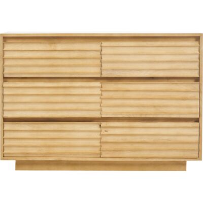 Cómoda de madera de mango de 6 cajones - Estilo Japandi Cómoda de madera de mango de 6 cajones - Estilo Japandi