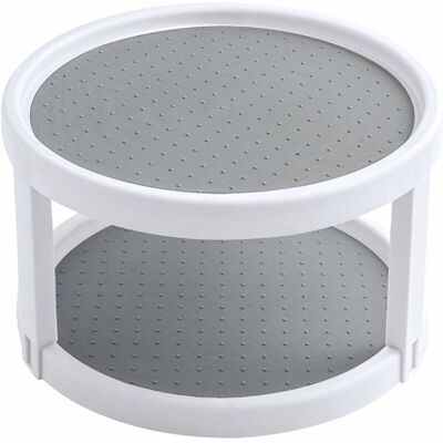 Gabinete Giratorio Para Especias, Estante Para Especias, Soporte Giratorio De 2 Niveles Para Especias, Estante De Almacenamiento Para Especias, Cocina, Refrigerador, Congelador, Armario, Encime - Ahlsen Gabinete Giratorio Para Especias, Estante Para Especias, Soporte Giratorio De 2 Niveles Para Especias, Estante De Almacenamiento Para Especias, Cocina, Refrigerador, Congelador, Armario, Encime - Ahlsen