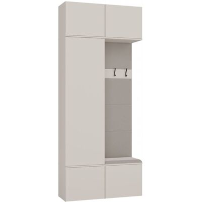 OEM Armario De Pasillo Kaszmir: Armario, Perchero Y Asiento. Conjunto De Muebles Funcionales Y Modulares. OEM Armario De Pasillo Kaszmir: Armario, Perchero Y Asiento. Conjunto De Muebles Funcionales Y Modulares.