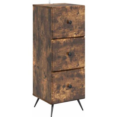 Cajonera Roble Ahumado 33 X 34,5 X 90 Cm Madera De Ingeniería Vidaxl Cajonera Roble Ahumado 33 X 34,5 X 90 Cm Madera De Ingeniería Vidaxl
