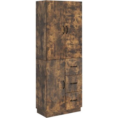 Juego De Armarios 2 Uds. Roble Ahumado Madera De Ingeniería Vidaxl Juego De Armarios 2 Uds. Roble Ahumado Madera De Ingeniería Vidaxl