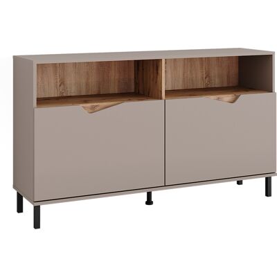 Aparador Marelle, Roble Grisáceo/artesano, 140 X 81.3 Cm Con 2 Puertas, Vicco Aparador Marelle, Roble Grisáceo/artesano, 140 X 81.3 Cm Con 2 Puertas, Vicco