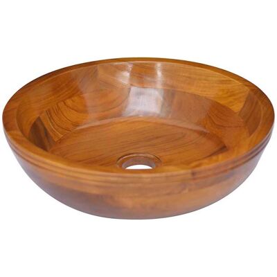 Lavabo de madera de teca vidaXL - Fregadero elegante Lavabo de madera de teca vidaXL - Fregadero elegante