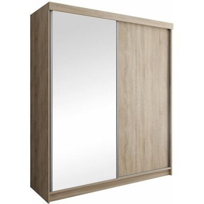 MIRJAN24 Armario Dover 107, Roble Sonoma, 200x200x62cm, Puertas De Armario: Correderas, Número De Estantes: 9, Led MIRJAN24 Armario Dover 107, Roble Sonoma, 200x200x62cm, Puertas De Armario: Correderas, Número De Estantes: 9, Led