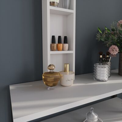 Armario Auxiliar Sherry, Blanco, 20 X 65 Cm Con 3 Compartimentos De Almacenamiento, Vicco Armario Auxiliar Sherry, Blanco, 20 X 65 Cm Con 3 Compartimentos De Almacenamiento, Vicco