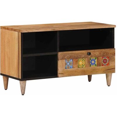 Mueble De Tv Natural 80 X 33 X 46 Cm Madera De Mango Maciza Vidaxl Mueble De Tv Natural 80 X 33 X 46 Cm Madera De Mango Maciza Vidaxl