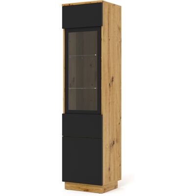 BIM FURNITURE Vitrina 2 Puertas Aurus Madera Y Negro BIM FURNITURE Vitrina 2 Puertas Aurus Madera Y Negro