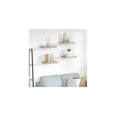 OEM Estantes Flotantes De Pared, Juego De 4, Color Roble, 40 X 23 X 3,8 Cm, Mdf - Crezuo OEM Estantes Flotantes De Pared, Juego De 4, Color Roble, 40 X 23 X 3,8 Cm, Mdf - Crezuo