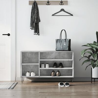 armario zapatero gris hormigón vidaXL - Almacenamiento para zapatos armario zapatero gris hormigón vidaXL - Almacenamiento para zapatos