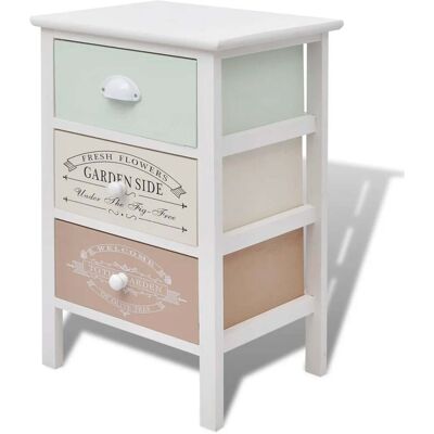 HELLOSHOP26 Armario De Almacenamiento Con 3 Cajones Estilo Rústico Francés 38 X 28 X 57 Cm Madera Blanca 020046273 HELLOSHOP26 Armario De Almacenamiento Con 3 Cajones Estilo Rústico Francés 38 X 28 X 57 Cm Madera Blanca 020046273