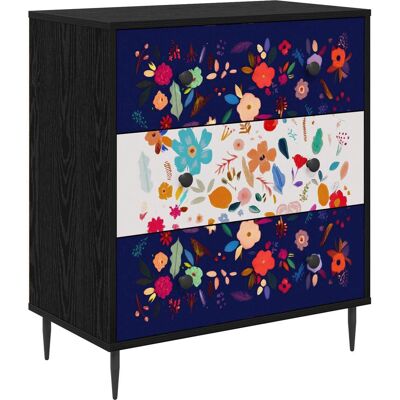 Cajonera Mainz Estampado Floral 66 X 36,5 X 76 Cm Roble Negro Vidaxl Cajonera Mainz Estampado Floral 66 X 36,5 X 76 Cm Roble Negro Vidaxl
