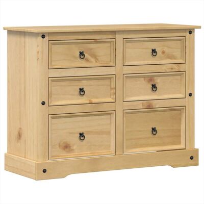 Cómoda Cajonera Corona Madera Maciza De Pino 112x48x91 Cm Vidaxl Cómoda Cajonera Corona Madera Maciza De Pino 112x48x91 Cm Vidaxl