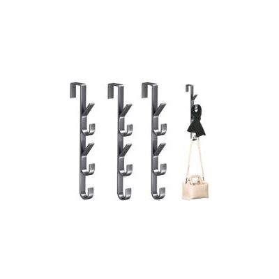 OEM Juego De 4 Ganchos Para Puerta - 5 Ganchos, Perchas Multiusos, Ganchos De Almacenamiento Vertical Para Ropa Y Sombreros, Gris Plomo - Crezuo OEM Juego De 4 Ganchos Para Puerta - 5 Ganchos, Perchas Multiusos, Ganchos De Almacenamiento Vertical Para Ropa Y Sombreros, Gris Plomo - Crezuo