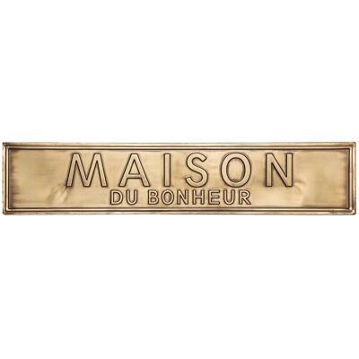Decoración De Pared «maison Du Bonheur» - Metal Repujado 99 X 20 Cm - Atmosphera Créateur D'Intérieur Decoración De Pared «maison Du Bonheur» - Metal Repujado 99 X 20 Cm - Atmosphera Créateur D'Intérieur