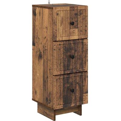 Cajonera Madera Envejecida 33 X 34,5 X 90 Cm Vidaxl Cajonera Madera Envejecida 33 X 34,5 X 90 Cm Vidaxl