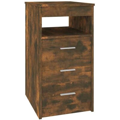 vidaXL Armario de Cajones Roble Ahumado - Mueble de Almacenamiento vidaXL Armario de Cajones Roble Ahumado - Mueble de Almacenamiento