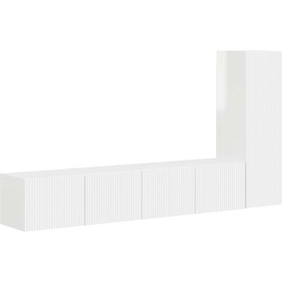 Conjunto De Mueble De Tv 3 Uds. Brillante Madera De Ingeniería Vidaxl Conjunto De Mueble De Tv 3 Uds. Brillante Madera De Ingeniería Vidaxl