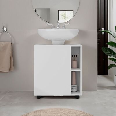 TUHOME CONCEPT Parade Gabinete Bajo Lavamanos Pedestal Con Puerta Y Estantes TUHOME CONCEPT Parade Gabinete Bajo Lavamanos Pedestal Con Puerta Y Estantes