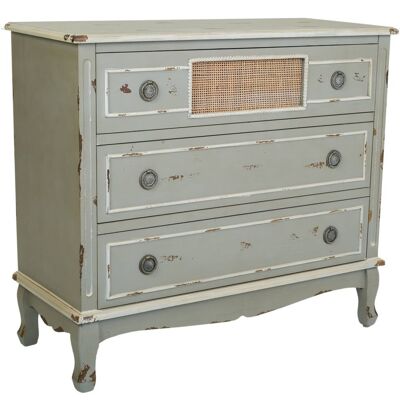 WANDERLUST DECO Cómoda De Madera Verde 90x38x80 Cm WANDERLUST DECO Cómoda De Madera Verde 90x38x80 Cm