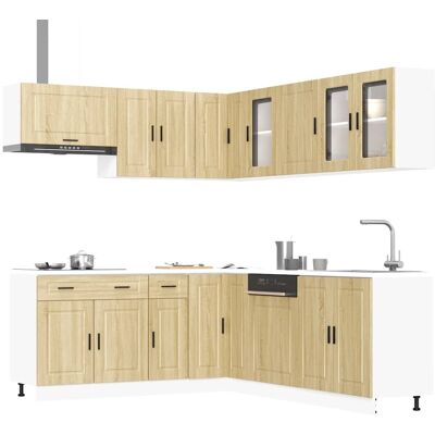Vidaxl - Mueble Cocina Porto Roble Sonoma 11 Pzas Madera Contrachapada Vidaxl - Mueble Cocina Porto Roble Sonoma 11 Pzas Madera Contrachapada