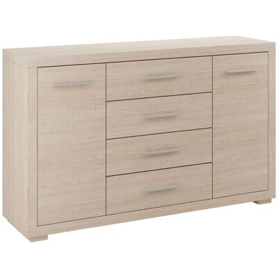 Mobilier1 - Cómoda Fiomeri 101, Roble Santana, Con Cajones Y Puertas, Número De Cajones: 0, 91x148x41cm Mobilier1 - Cómoda Fiomeri 101, Roble Santana, Con Cajones Y Puertas, Número De Cajones: 0, 91x148x41cm