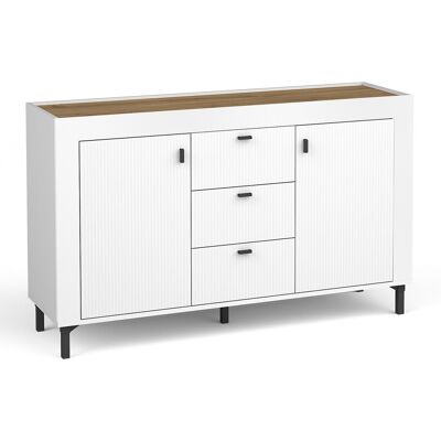 Mobilier1 - Cómoda Mormavu 103, Mate Blanco, Con Cajones Y Puertas, Número De Cajones: 0, 84x138x40cm Mobilier1 - Cómoda Mormavu 103, Mate Blanco, Con Cajones Y Puertas, Número De Cajones: 0, 84x138x40cm