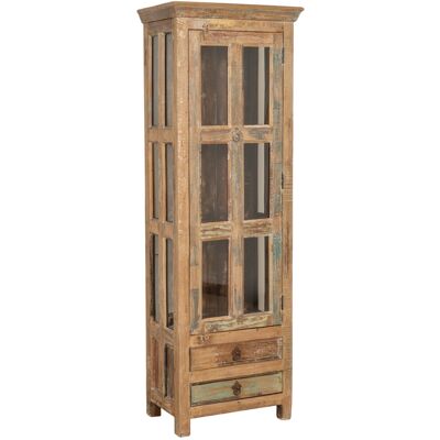 BISCOTTINI Vitrina De Madera Maciza Reciclada Con Acabado Envejecido BISCOTTINI Vitrina De Madera Maciza Reciclada Con Acabado Envejecido
