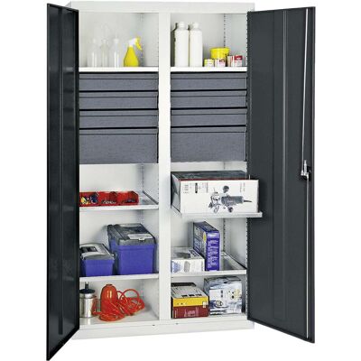 Stumpf Gabinete De Herramientas Y Materiales Serie 3000 Gris Claro / Gris Antracita + 6 Cajones 100 Mm + 2 Cajones 200 Mm + Divisor Central + 6 Estantes Extraíbles - 300 Stumpf Gabinete De Herramientas Y Materiales Serie 3000 Gris Claro / Gris Antracita + 6 Cajones 100 Mm + 2 Cajones 200 Mm + Divisor Central + 6 Estantes Extraíbles - 300