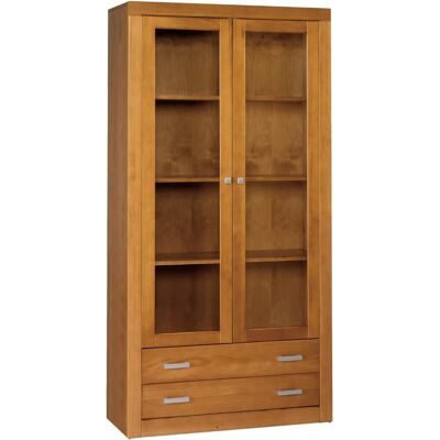 Vitrina Kalpe de Pino Moblit - Cerezo - 200x100x37cm Vitrina Kalpe de Pino Moblit - Cerezo - 200x100x37cm