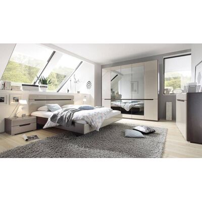 AZURA HOME DESIGN - Hektor 180x200 - Roble oscuro - 4 puertas - Bedroom Furniture AZURA HOME DESIGN - Hektor 180x200 - Roble oscuro - 4 puertas - Bedroom Furniture